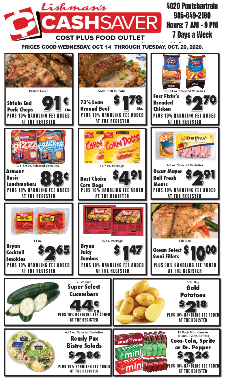 Cash Saver Slidell Weekly Ad Page 1 03 18 2020