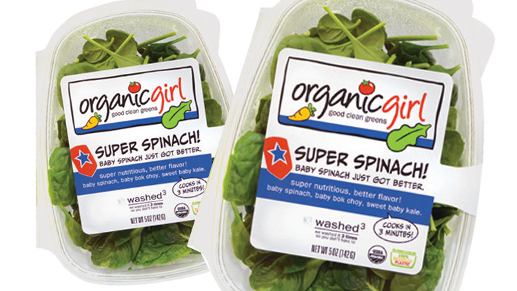 Picture of Organic Girl Super Spinach! or Baby Spring Mix Salad